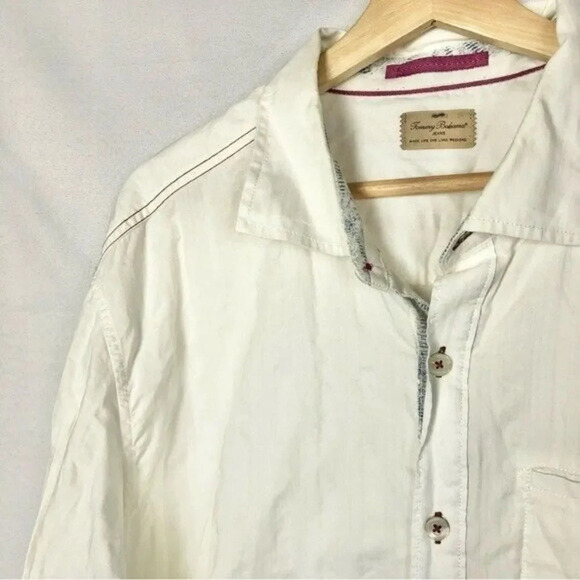 Tommy Bahama White Cotton Long Sleeve Button Down XL - Picture 3 of 4